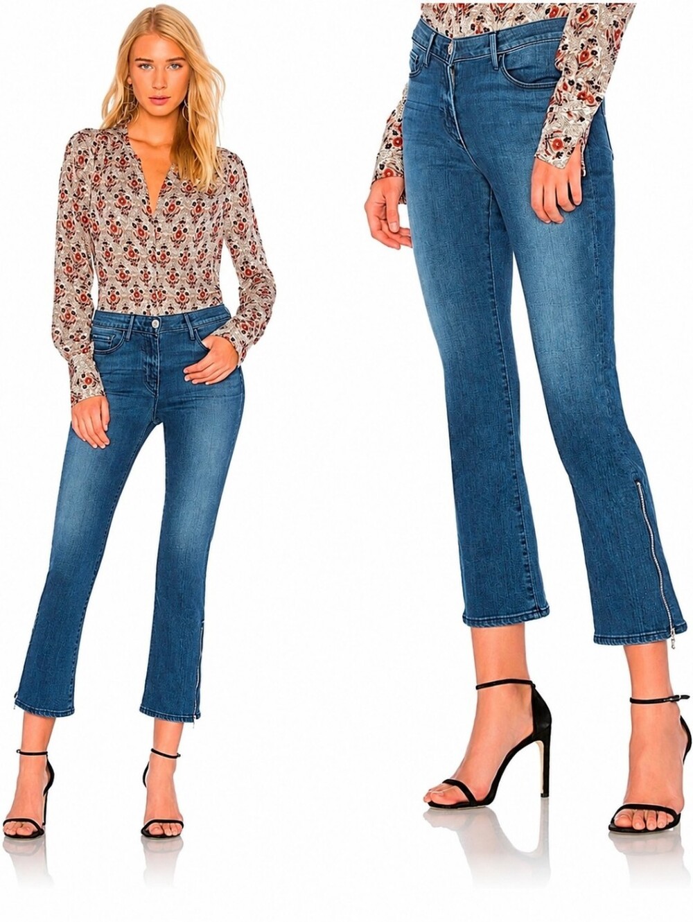 ❤️ 3X1 HIGH RISE PRESLEY ANKLE FLARE JEANS, 8 (29)